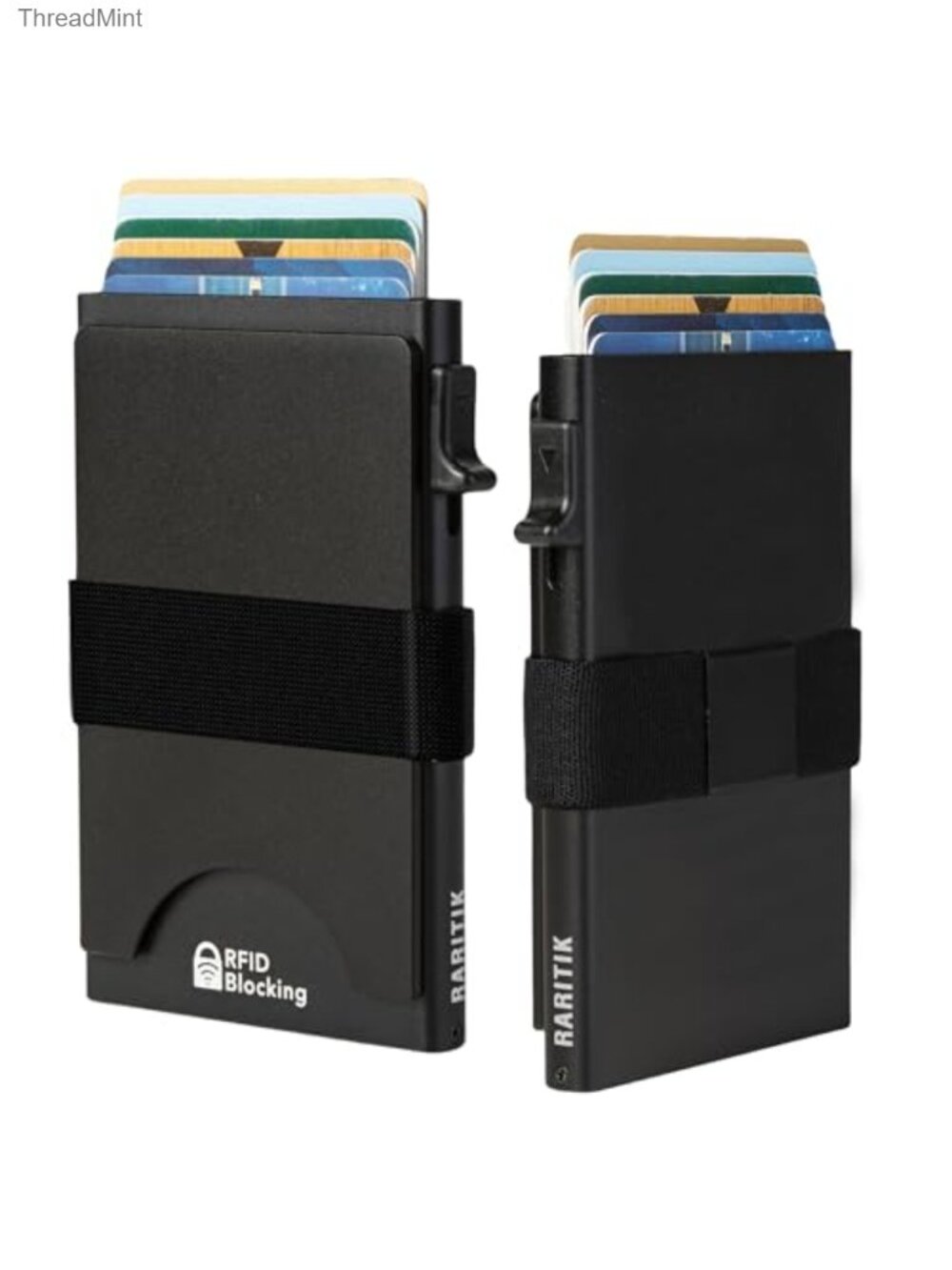 Slim RFID Blocking Pop Up Metal Card Holder Wallet for Men